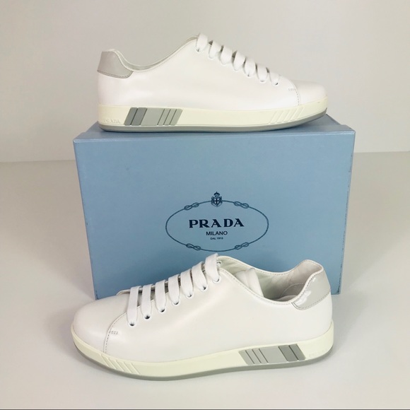 Prada Shoes - PRADA Vitello Soft Low Top Leather Sneakers